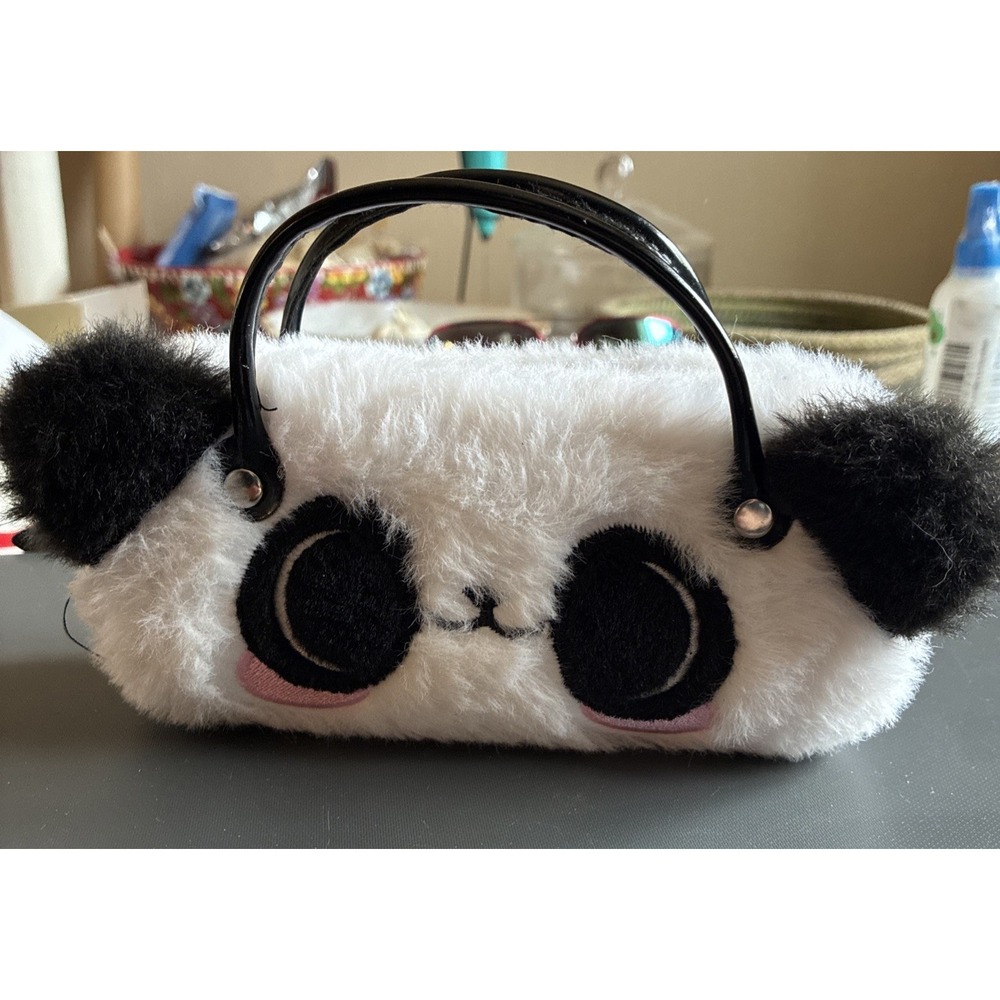 Wonder Nation-Girls Panda Heart Black Panda Soft Furry Hard Case